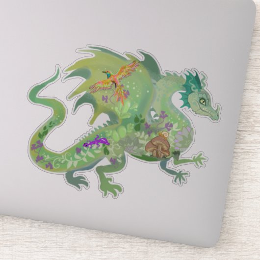 Enchanted Forest Dragon Sticker (Detail)