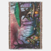 Enchanted Forest Dreamscape Paddenstoel Fantasy Fa Deken (Voorkant Verticaal)
