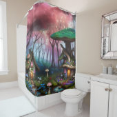 Enchanted Forest Dreamscape Paddenstoel Fantasy Fa Douchegordijn (In situ)