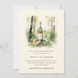 Enchanted Forest Elegant Engagement Party Kaart