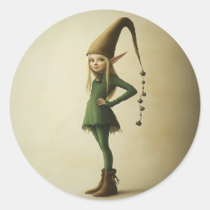 Enchanted Forest Elf Ronde Sticker