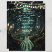 Enchanted Forest Emerald Green Dress Sweet 16 15 (Voorkant / Achterkant)