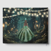 Enchanted Forest Emerald Green Star Bat Mitswa Gastenboek (Achterkant)