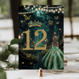 Enchanted Forest Emerald Groene Jurk Quinceañera Kaart