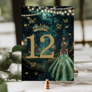 Enchanted Forest Emerald Groene Jurk Quinceañera Kaart