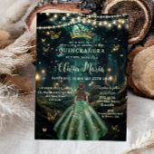 Enchanted Forest Emerald Groene Jurk Quinceañera Kaart