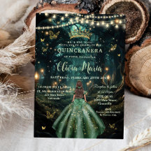 Enchanted Forest Emerald Groene Jurk Quinceañera