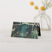 Enchanted Forest Emerald Groene Jurk Quinceañera Plaatskaartje (Voorkant)