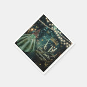 Enchanted Forest Emerald Groene Jurk Quinceañera Servet (Hoek)