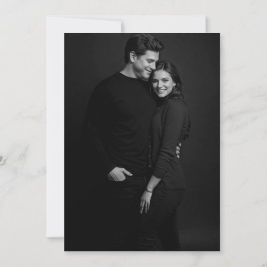 Enchanted Forest Emerald Moody Dark Photo Wedding Save The Date (Achterkant)