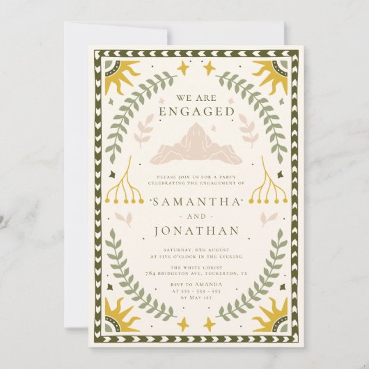 Enchanted Forest Engagement Party Kaart (Voorkant)