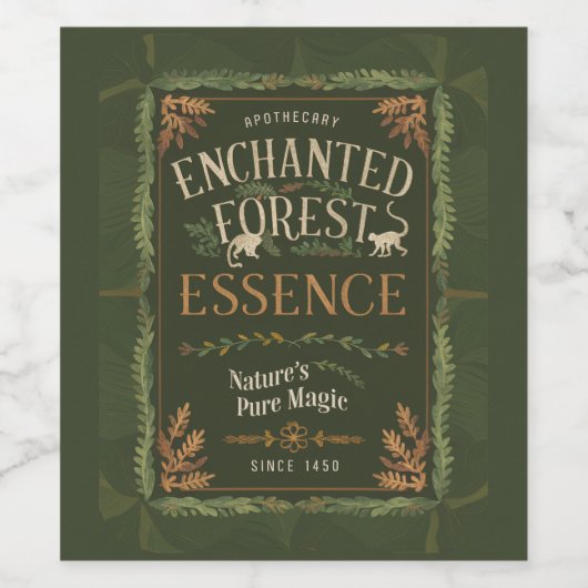 Enchanted Forest Essence Wijn Etiket (Enkel label)