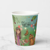 Enchanted Forest Fairy 1e verjaardag Drink Cups Papieren Bekers (Achterkant)