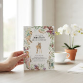 Enchanted Forest Fairy Birthday Party Invite Kaart