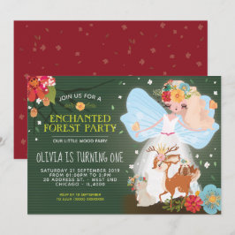 Enchanted Forest Fairy Birthday Party Kaart