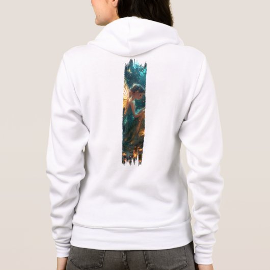 Enchanted Forest Fairy Brushstroke Paint Hoodie (Achterkant)