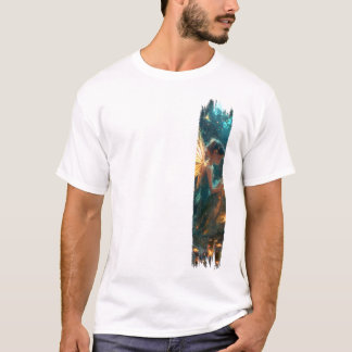 Enchanted Forest Fairy Brushstroke Paint T-shirt