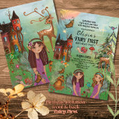 Enchanted Forest Fairy eerste verjaardag magisch Kaart