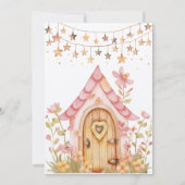 Enchanted Forest Fairy Eerste Verjaardag Uitnodigi Kaart (Achterkant)