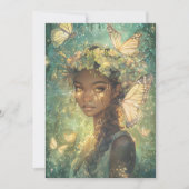 Enchanted Forest Fairy Fairy First Birthday Kaart (Voorkant)