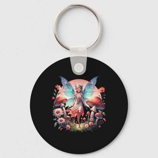 Enchanted Forest Fairy Fantasy Mystieke Vlinder Sleutelhanger (Voorkant)