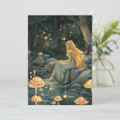 Enchanted Forest Fairy First Birthday  Kaart (Staand voorkant)