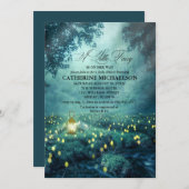 Enchanted Forest Fairy Girl Baby Shower Invitation Kaart (Voorkant / Achterkant)