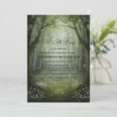 Enchanted Forest Fairy Girl Baby Shower Invitation Kaart (Staand voorkant)