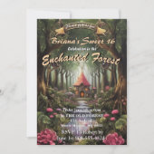 Enchanted Forest Fairy House Sweet 16 Uitnodiginge Kaart (Voorkant)