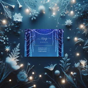 Enchanted Forest Fairy Lights Trouwfoto RSVP Kaartje