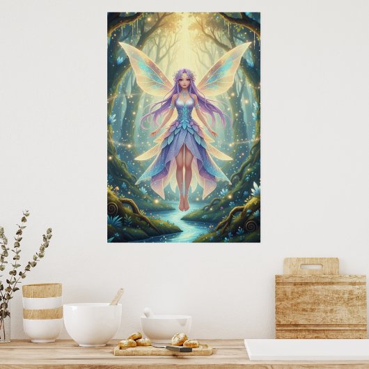 Enchanted Forest Fairy | Magical Fantasy Art  Poster (Keuken)
