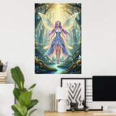 Enchanted Forest Fairy | Magical Fantasy Art  Poster (Thuiskantoor)