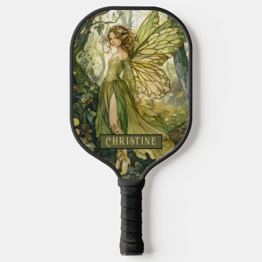 Enchanted Forest Fairy Personalized  Pickleball Paddle (Voorkant)