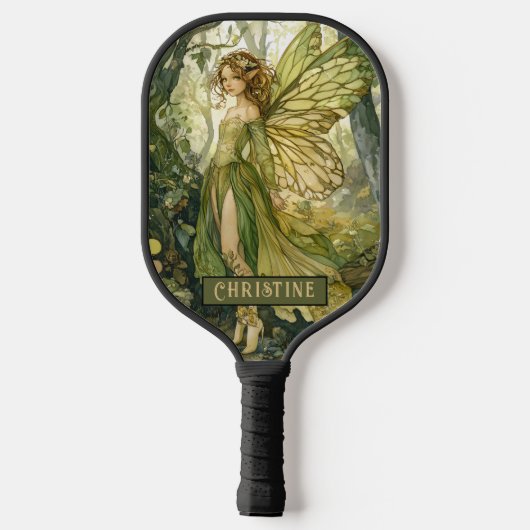 Enchanted Forest Fairy Personalized  Pickleball Paddle (Achterkant)