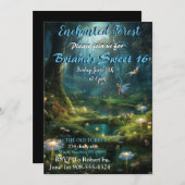 Enchanted Forest Fairy Sweet 16 uitnodigingen (Voorkant / Achterkant)