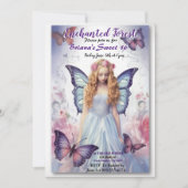 Enchanted Forest Fairy Sweet 16 uitnodigingen (Voorkant)