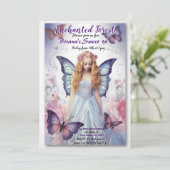 Enchanted Forest Fairy Sweet 16 uitnodigingen (Staand voorkant)