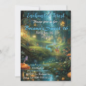 Enchanted Forest Fairy Sweet 16 uitnodigingen (Voorkant)