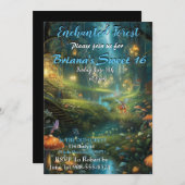 Enchanted Forest Fairy Sweet 16 uitnodigingen (Voorkant / Achterkant)