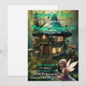 Enchanted Forest Fairy Sweet 16 uitnodigingen (Voorkant / Achterkant)