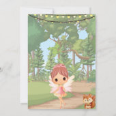 Enchanted Forest Fairy verjaardagsuitnodiging Kaart (Achterkant)