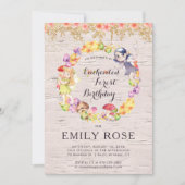 Enchanted Forest Fairy verjaardagsuitnodiging Kaart (Voorkant)