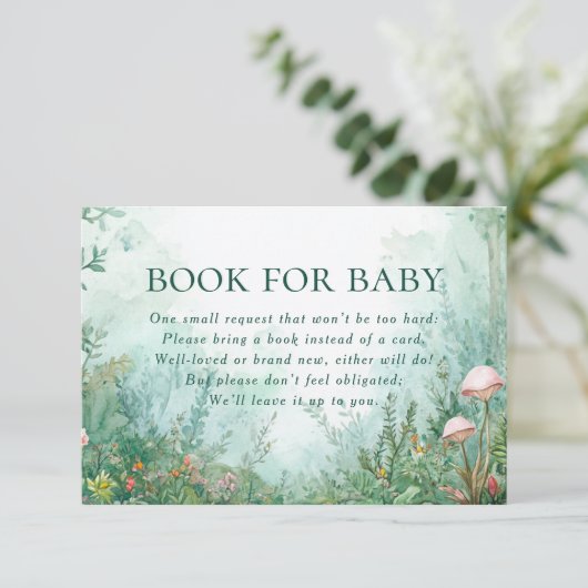 Enchanted Forest Fairytale Book for Baby RSVP Kaartje (Staand voorkant)