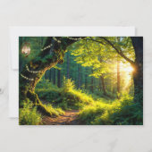 Enchanted Forest feestelijke huwelijksuitnodiging Kaart (Achterkant)
