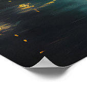 Enchanted Forest Fireflies Art Printable Magical Poster (Hoek)