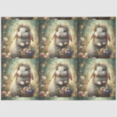 Enchanted Forest Floral Fantasy Konijn Decoupage Tissuepapier (Voorkant)
