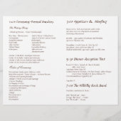 Enchanted Forest Flower Tree Wedding Programme (Achterkant)