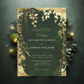 Enchanted Forest Foliage Lijst Gold Magic Wedding Kaart