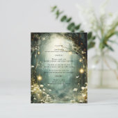 Enchanted Forest Garden Path Green Wedding Menu (Staand voorkant)