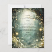 Enchanted Forest Garden Path Green Wedding Menu (Voorkant)